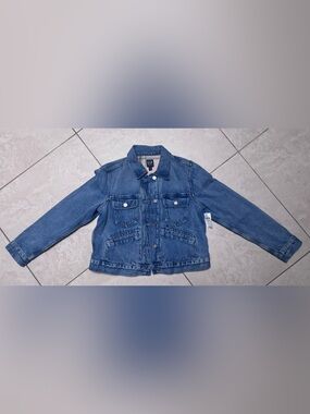 GAP  Denim Lined Jacket in Blue - Button Front Trucker